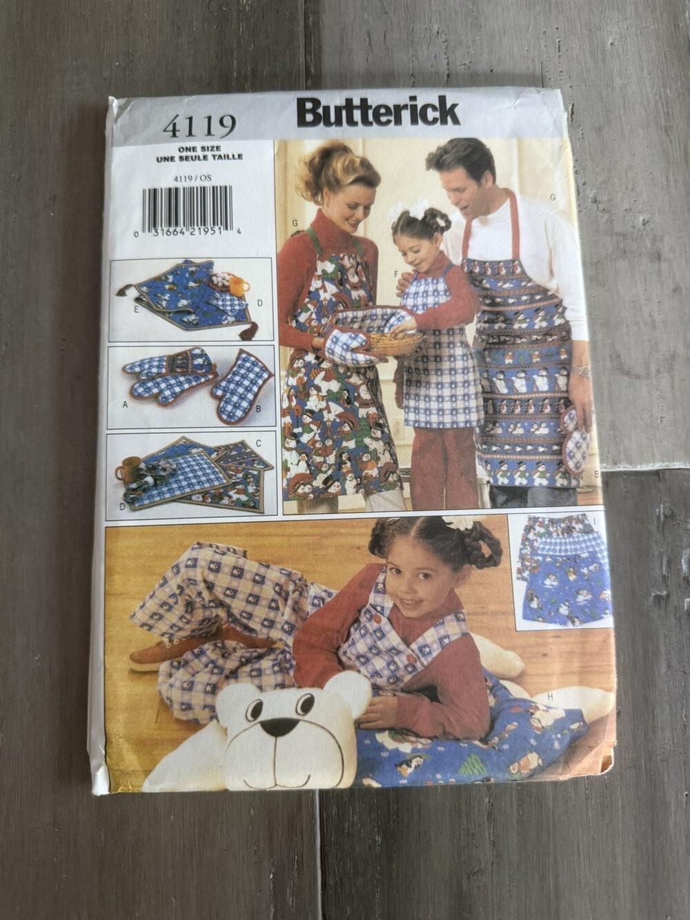 Butterick Vintage 4119 Pattern Christmas Gift Package Sewing